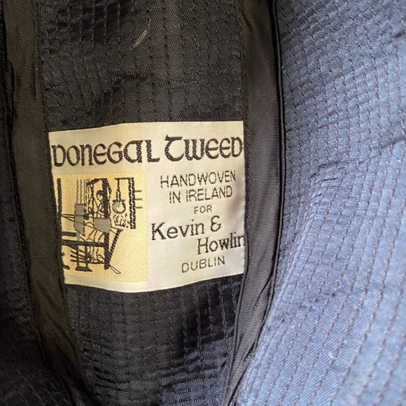 Donegal Handwoven Wool Tweed Ireland Fedora Hat- Sz-7 1/8 - Picture 11 of 13